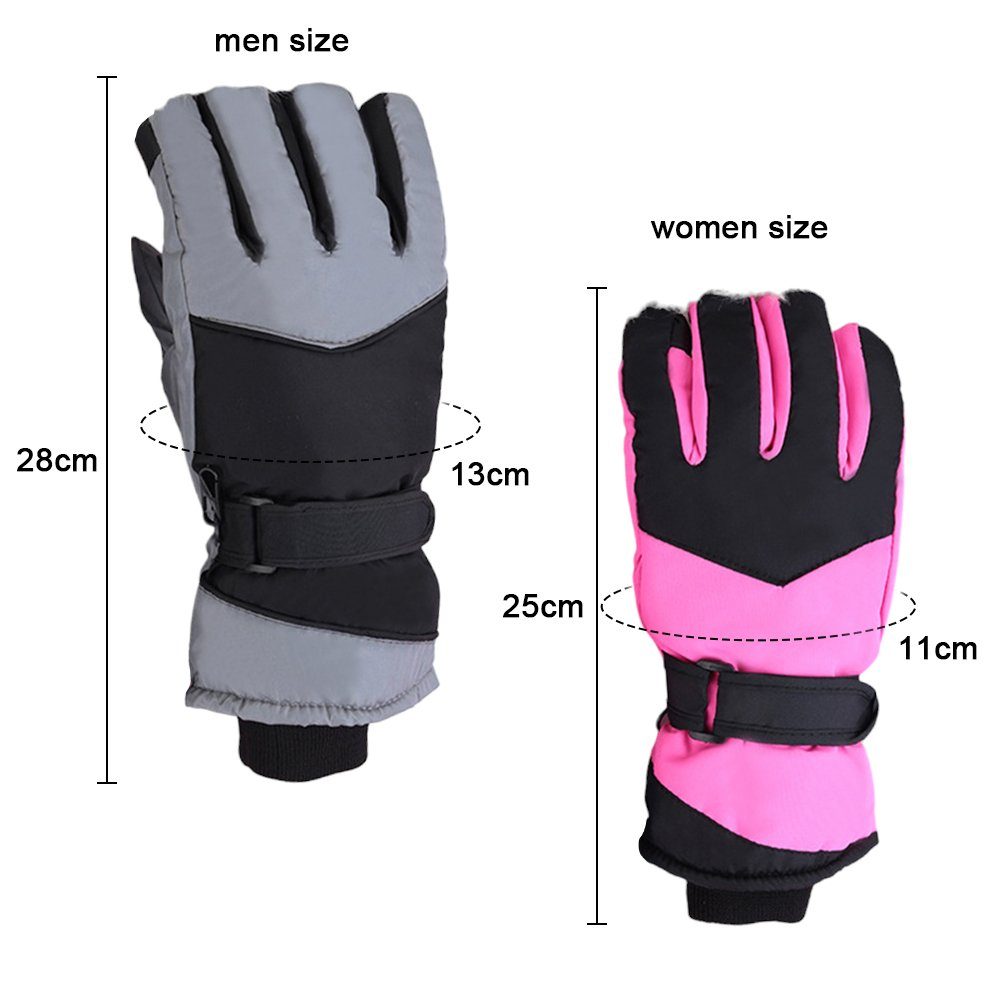 LAPA HOME Fahrradhandschuhe Wasserdicht Warm Skihandschuhe Damen Herren Touchscreen Anti-Rutsch (Paar) Sporthandschuhe Winddichte Winterhandschuhe Outdoor Radfahren Laufen