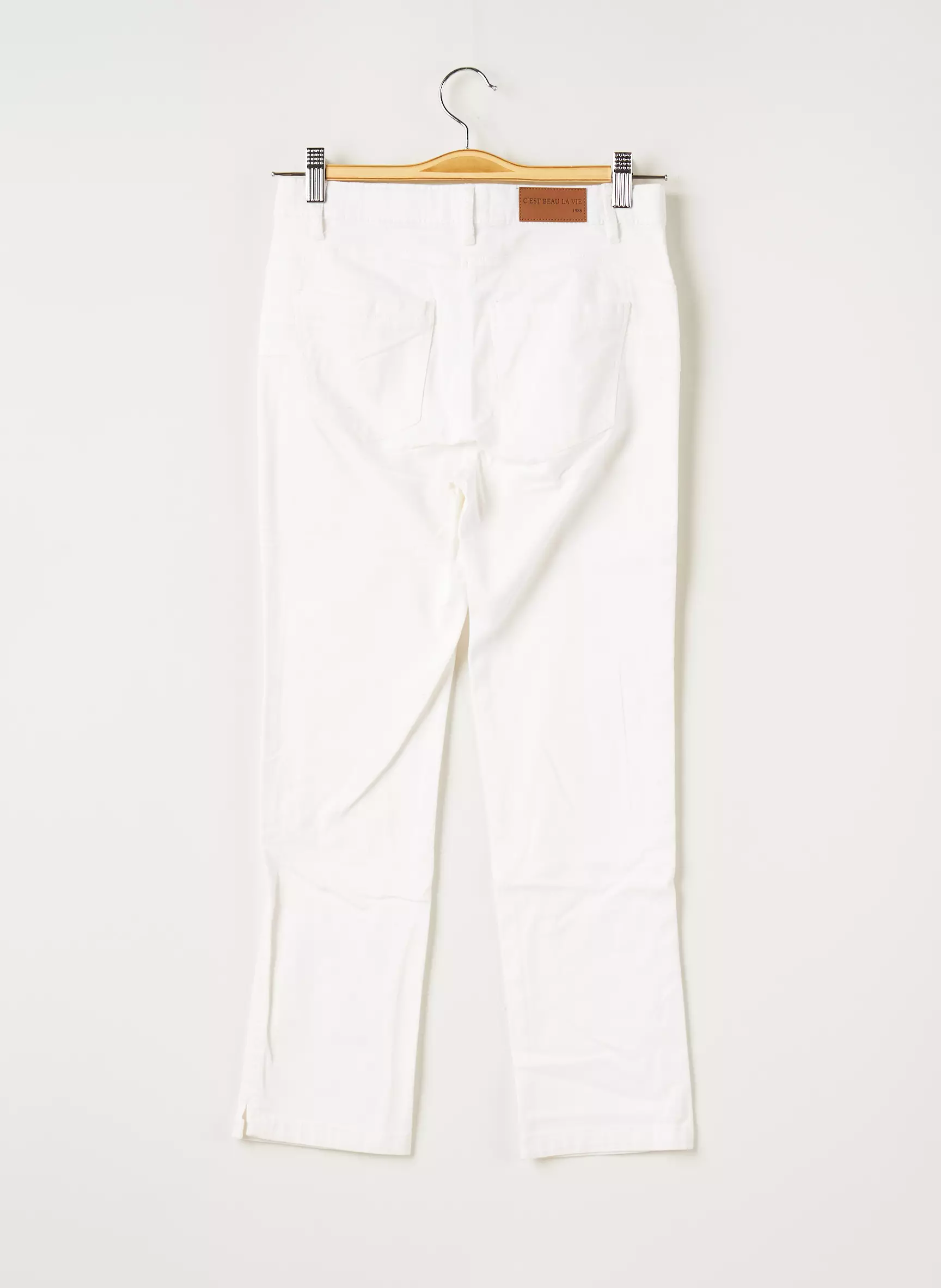 C Est Beau La Vie Pantalons Flare Femme couleur blanc
