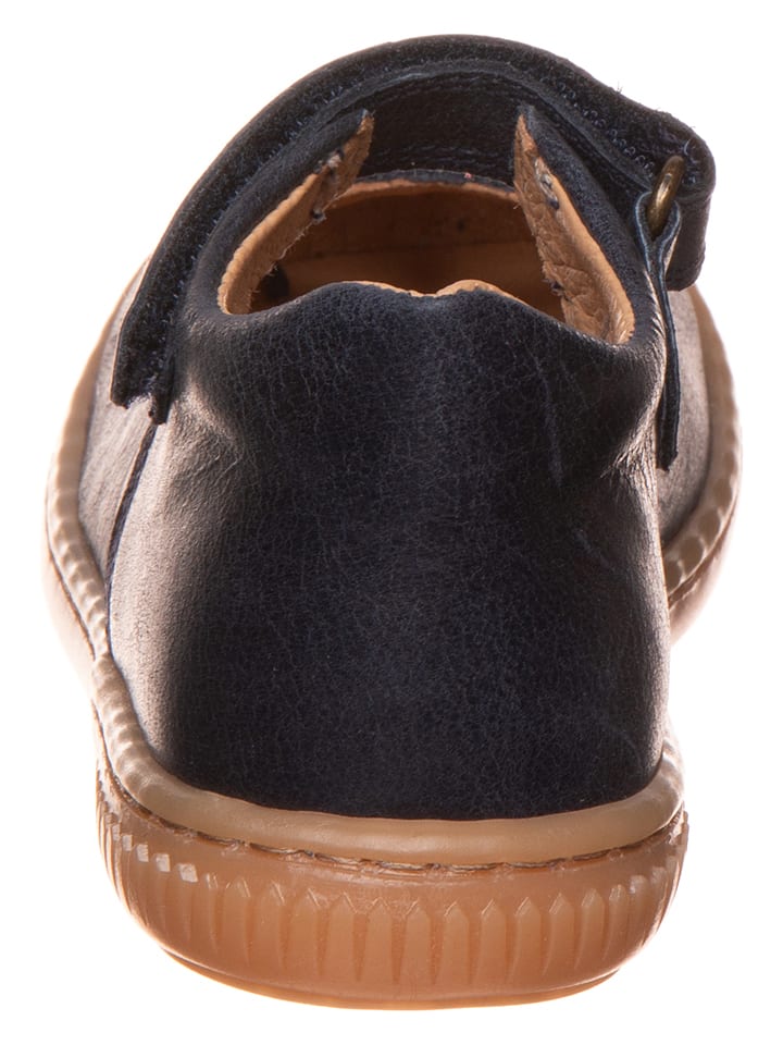 POM POM Leder-Ballerinas in Dunkelblau günstig kaufen