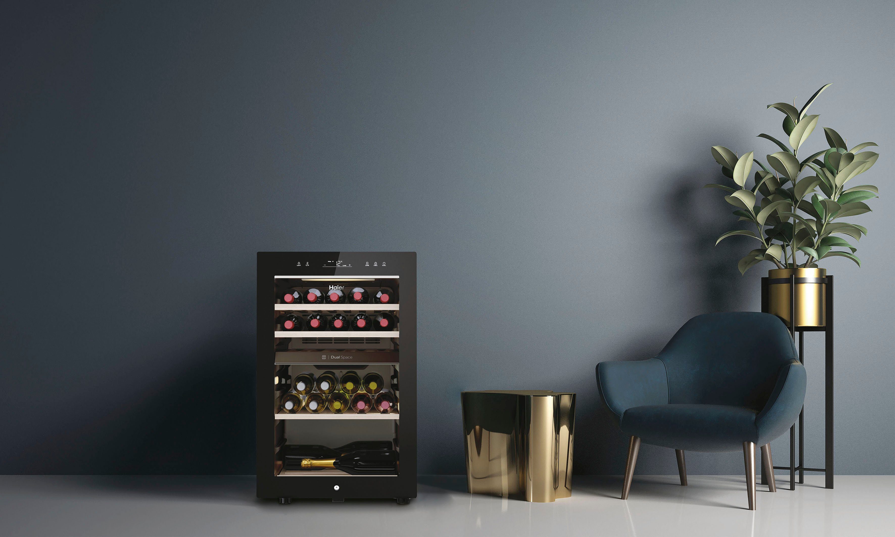 Haier Weinkühlschrank HWS42DGAU1, für 42 Standardflaschen á 0,75l