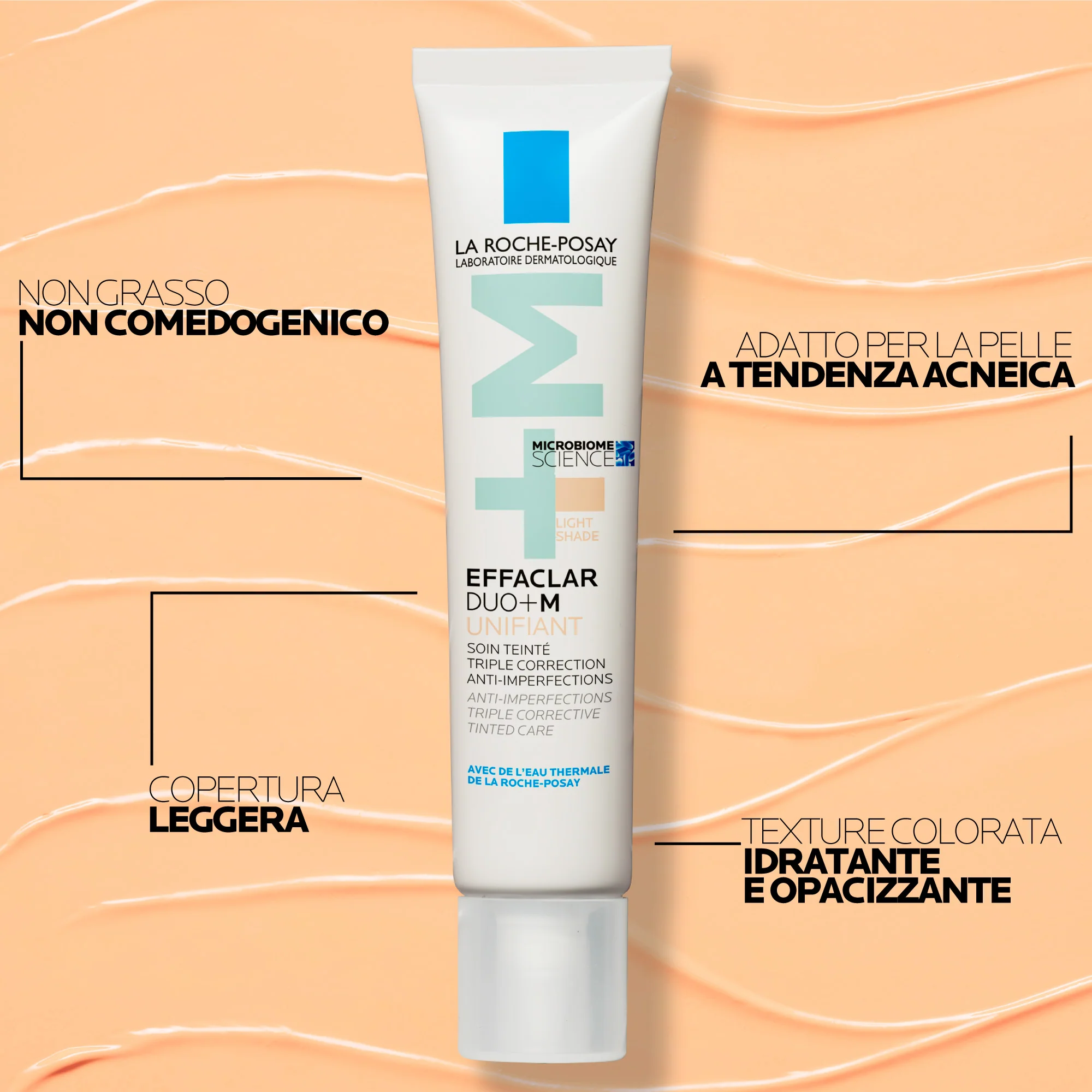 Effaclar Effaclar Duo+M Unifiant korjaava, tasoittava ja puhdistava hoito - Sävytetty kasvovoide epätäydellisyyksiin
