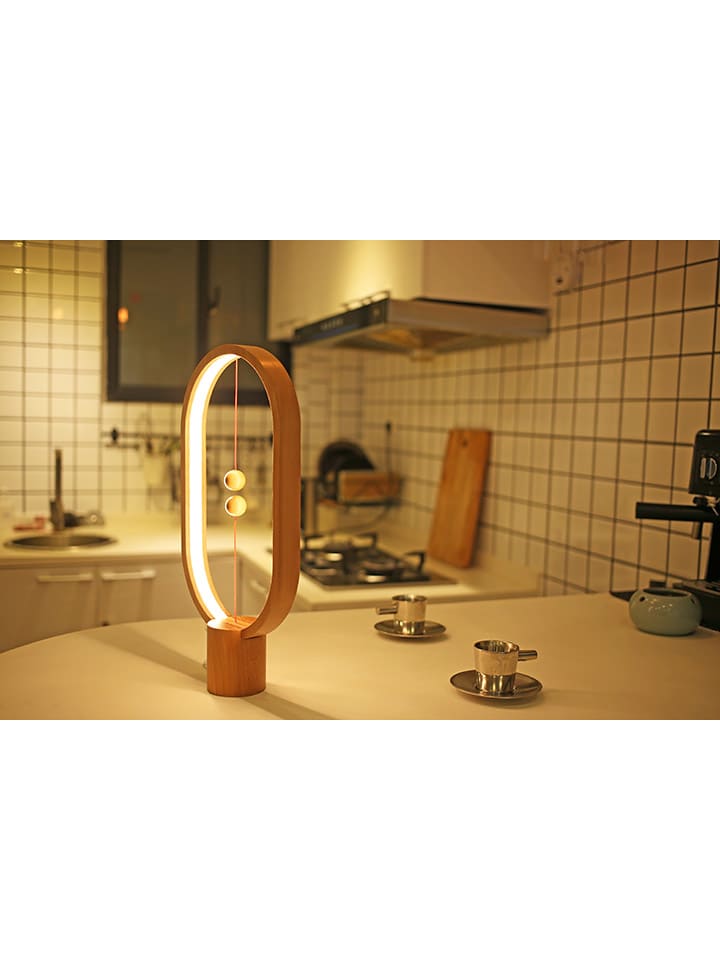 Designnest LED-Tischleuchte ''Heng'' in Hellbraun - (L)40 x (B)20 cm günstig kaufen onesize