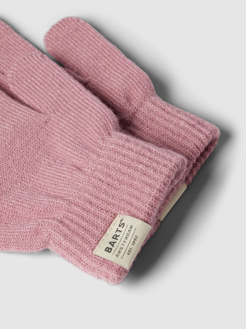 Handschuhe mit Label-Detail Modell 'Sisterbro' in pink