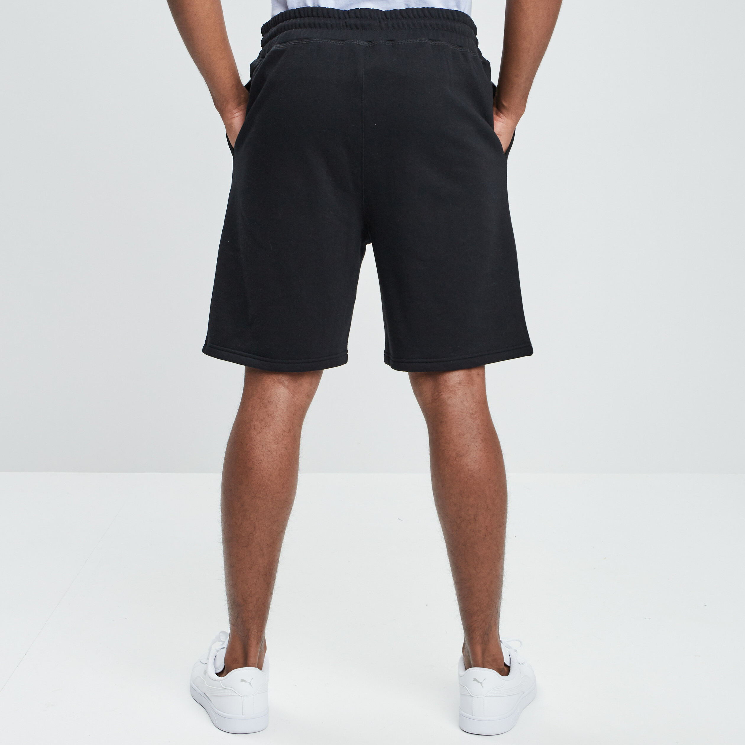 Short jogging droit à coulisse noir homme | La Halle