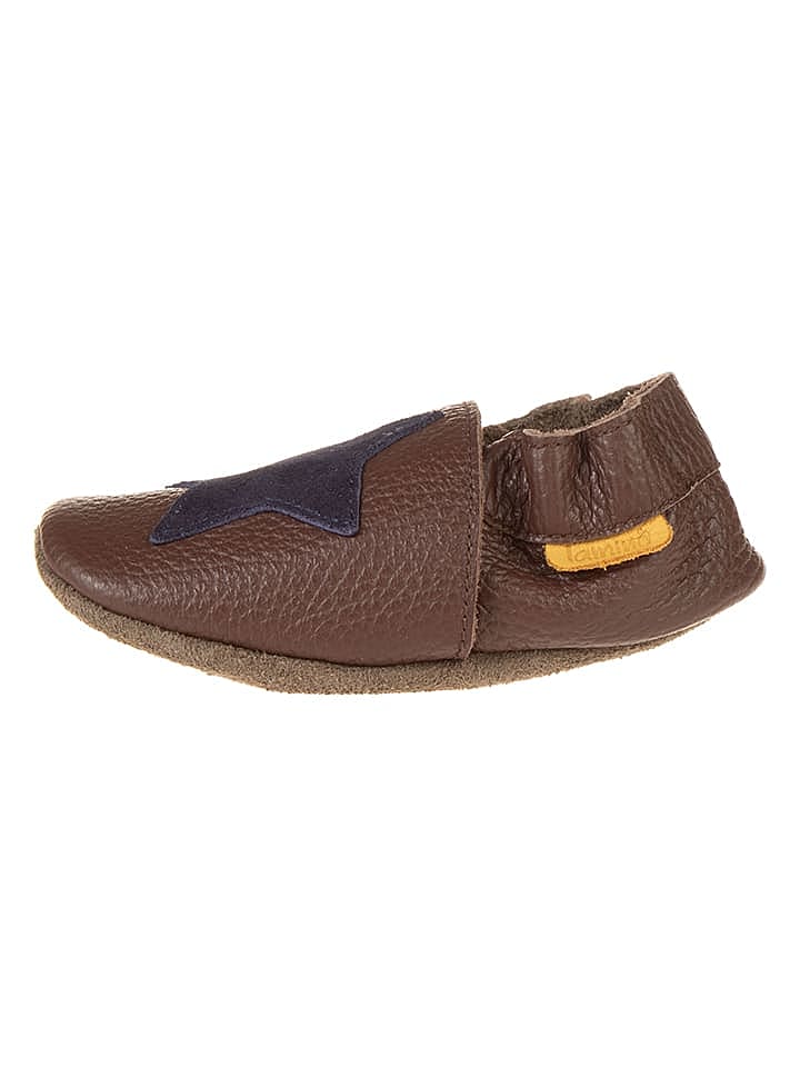 lamino Leder-Krabbelschuhe in Braun günstig kaufen 22/23