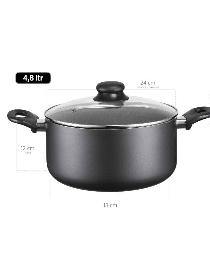 Mäser Kochtopf-Set, Aluminium Izar in Schwarz günstig kaufen onesize