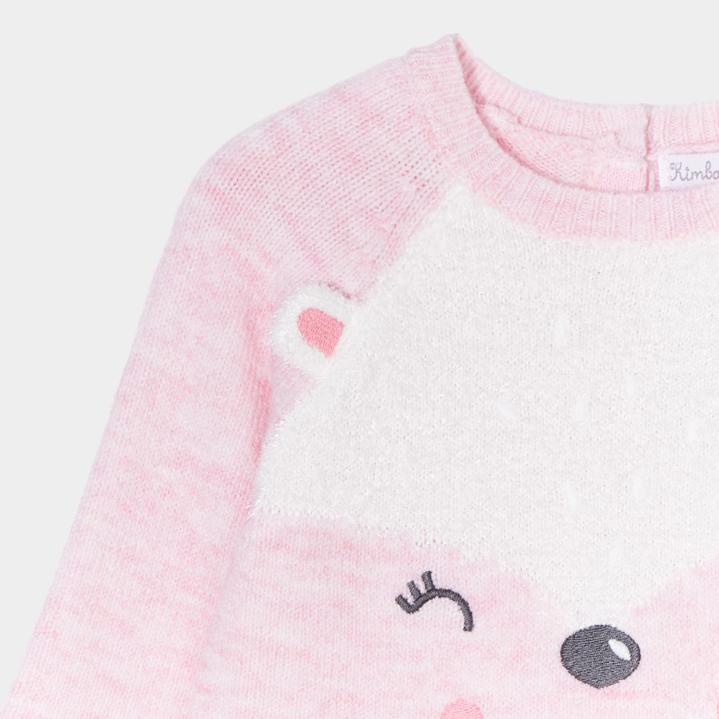 Robe pull longueur genou Kimbaloo rose bébé fille | La Halle