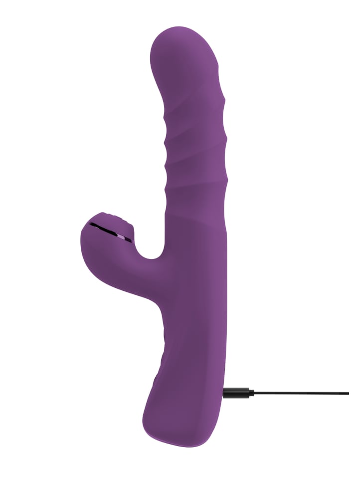 Javida Rabbitvibrator 3 Function Rabbit Vibrator in lila günstig kaufen 24 cm