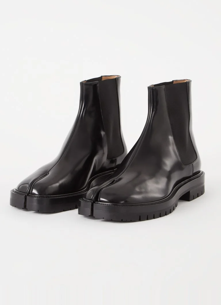 Maison Margiela  Tabi chelsea boot van kalfsleer
