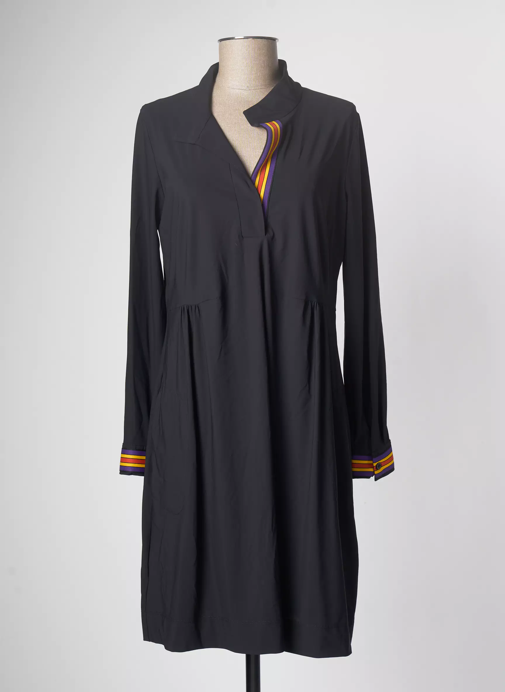 Indies Robes Mi Longues Femme couleur noir
