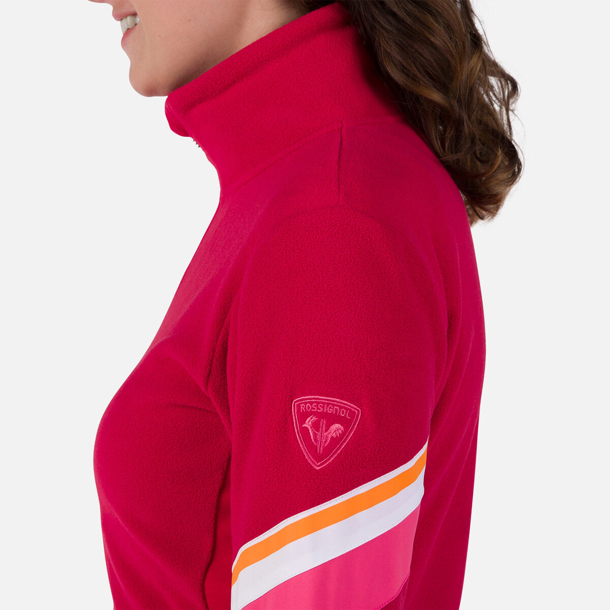 Damenfleecejacke mit durchgehendem Reißverschluss Strawpile