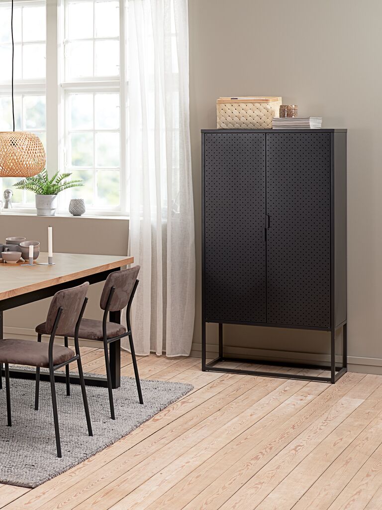 VIRUM VIRUM Schrank 2 Türen schwarz