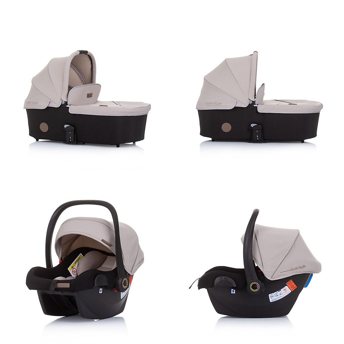 Kinderwagen Elite 3 in 1, Autositz, Babywanne Kombikinderwagen