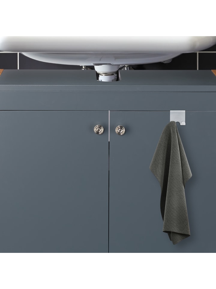 relaxdays 4er-Set: Türhaken in Silber günstig kaufen onesize