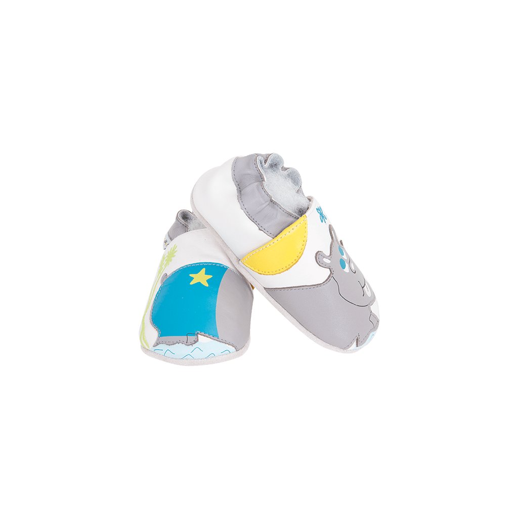Lait et Miel Hippopotame Krabbelschuhe mit Nilpferd