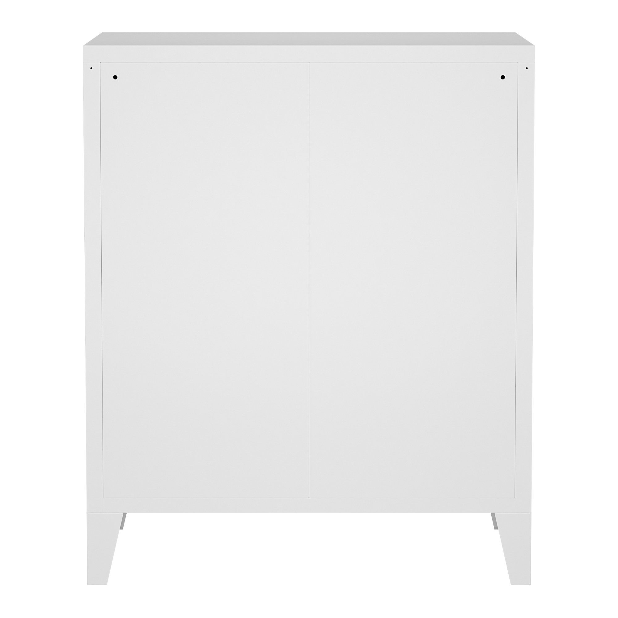 en.casa Mehrzweckschrank Hämeenlinna Schubladenschrank 60x40x72 cm Weiß
