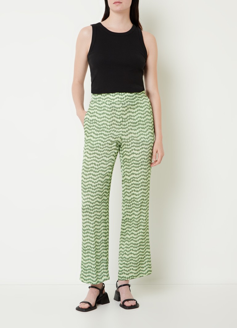 CINQUE Cisleep high waist loose fit palazzo pants with print