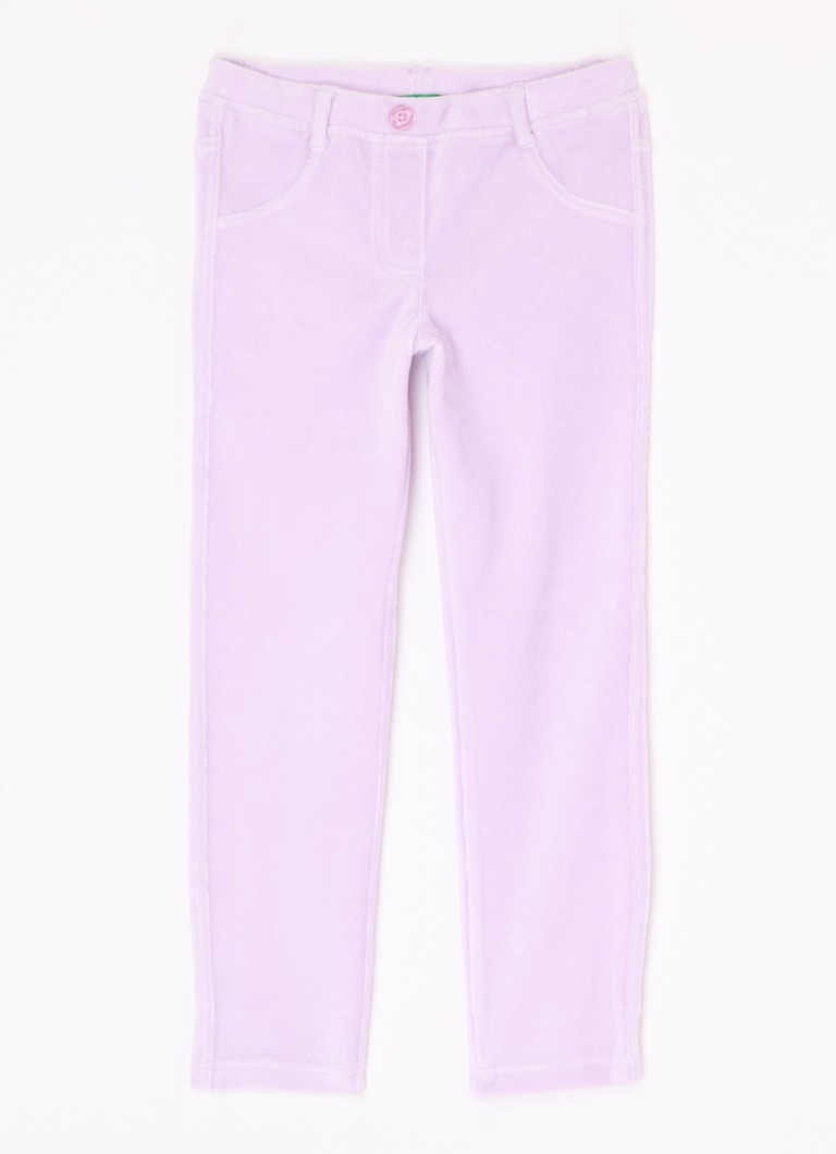 Pantaloni Benetton slim fit din catifea reiată