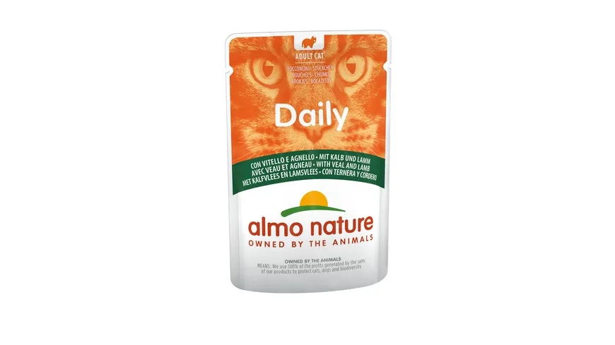 almo nature Katzennassfutter Cat Daily Menu Kalb + Lamm 70 g