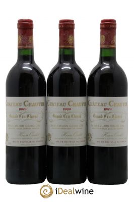 Château Chauvin Grand Cru Classé  1989 - Lot de 3 Bouteilles