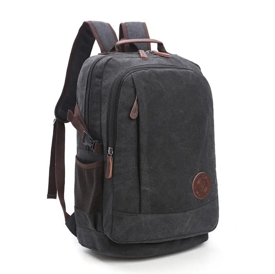 D-IDEAZ Notebook-Rucksack Canvas Rucksack für Business und Freizeit - Praktischer Begleiter, Fach für Notebook und Tablet