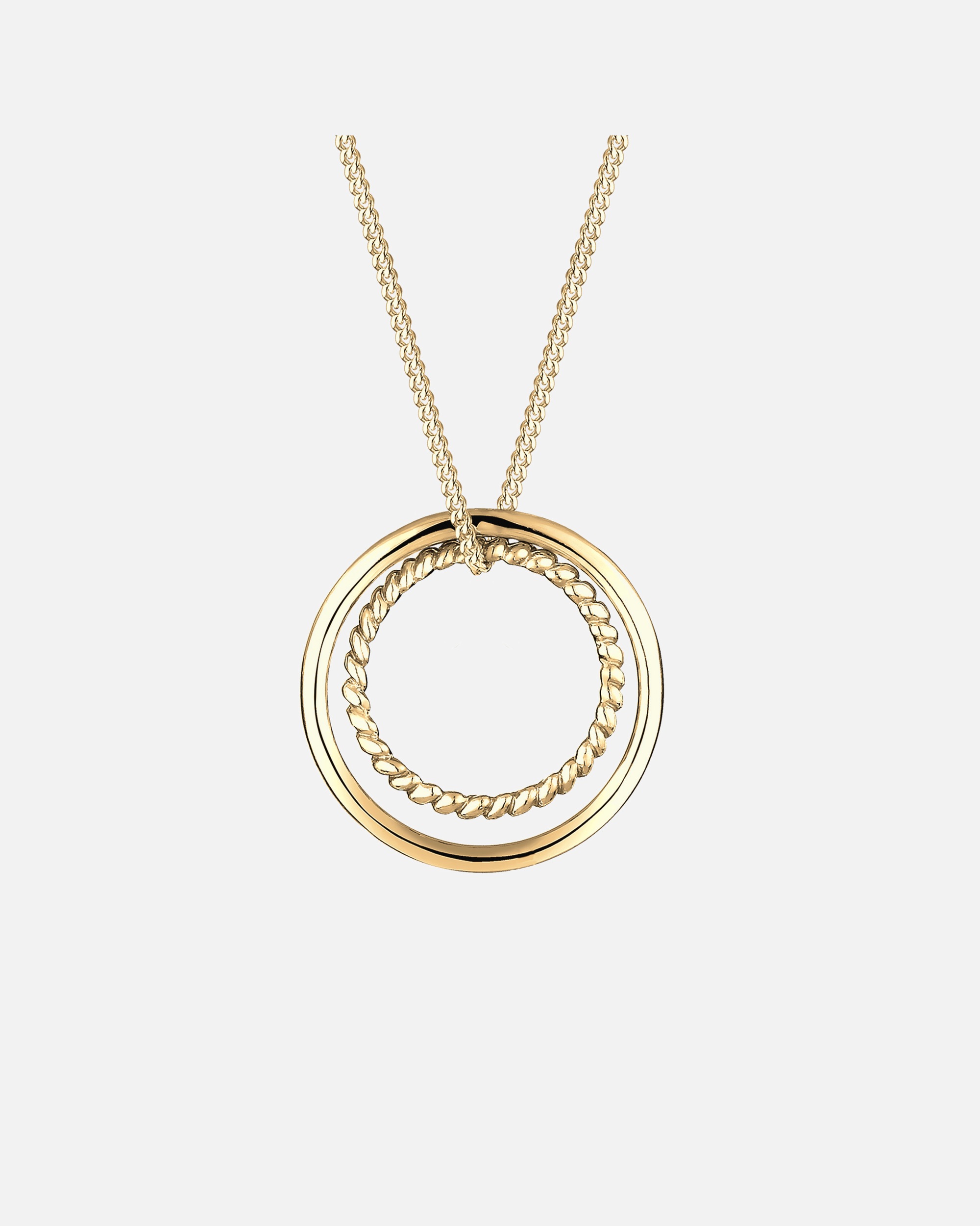 Collana Elli da donna, modello basic bicolore con motivo geometrico, in argento sterling 925 placcato oro.