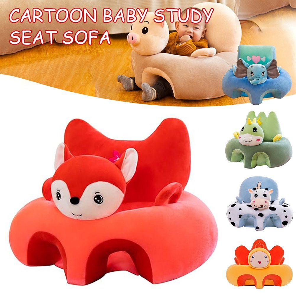 Blusmart Kindersofa Cartoon Tiere Baby Soft Sofa Stützstuhl Bequemer Sitzstuhl Mit Zwei