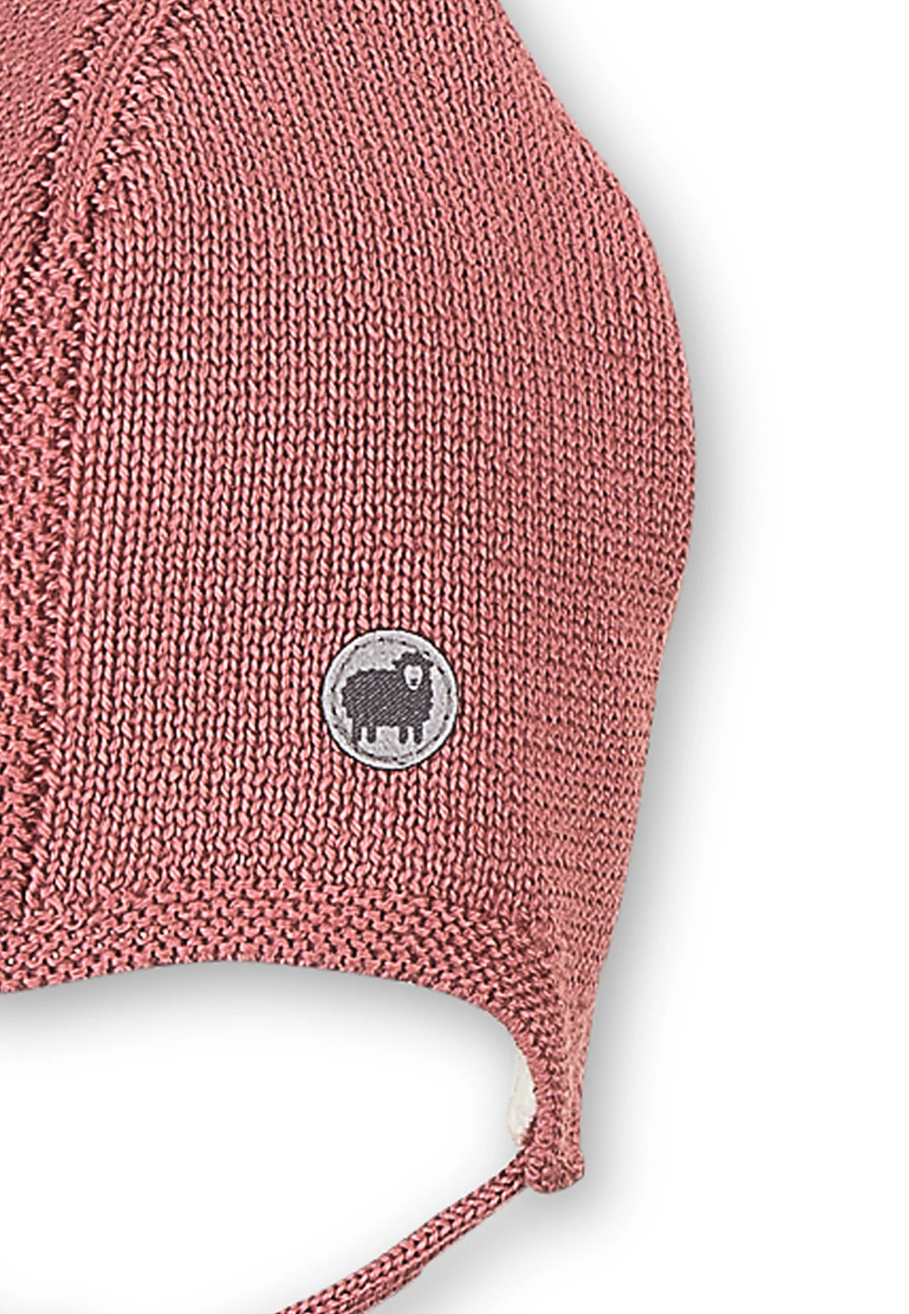 Strickmütze Baby aus Merinowolle unifarben