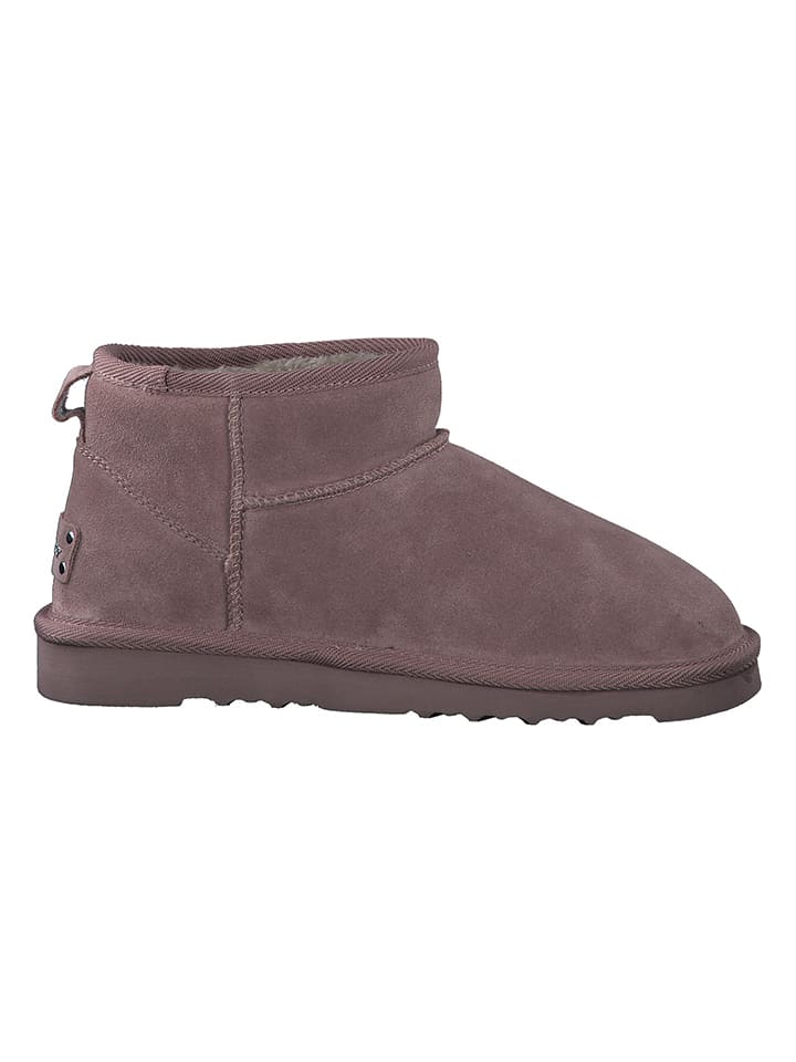 s.Oliver Leder-Ankle-Boots in Rosa günstig kaufen