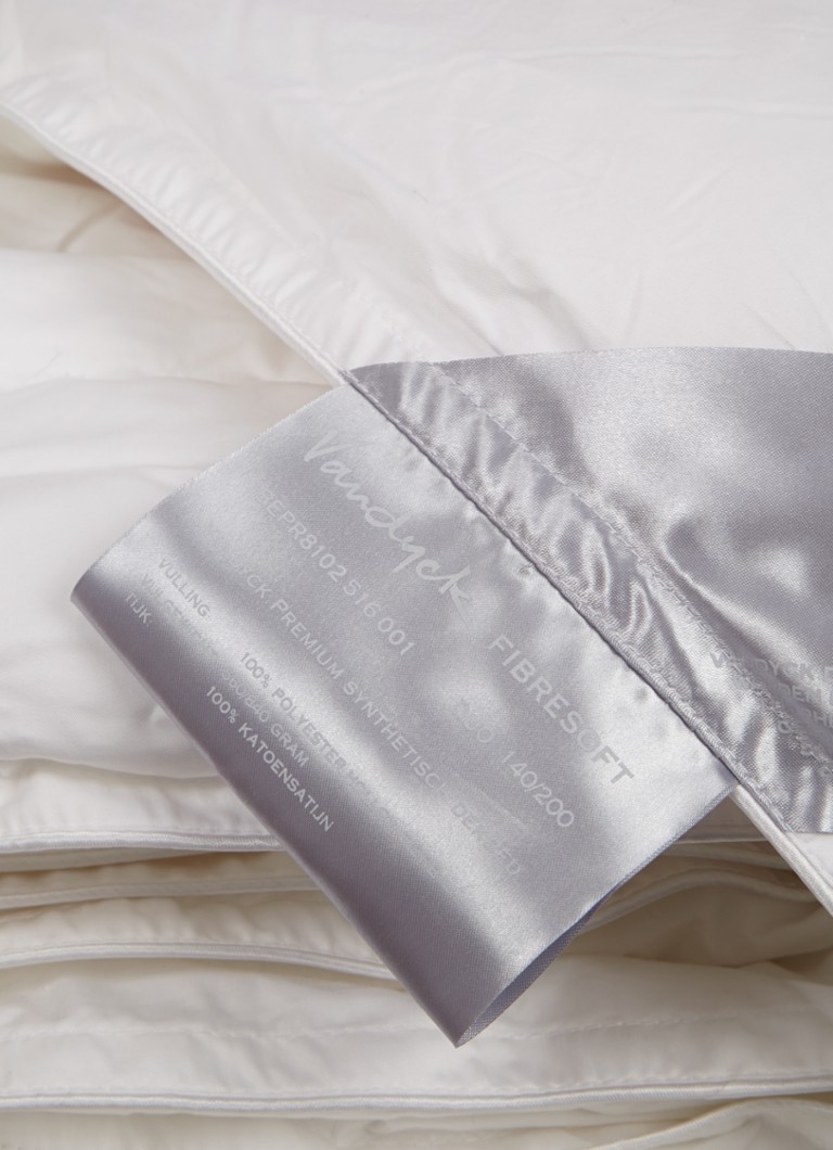 Couette duo 4 saisons Vandyck Fibersoft en satin de coton avec garnissage en fibres creuses de polyester