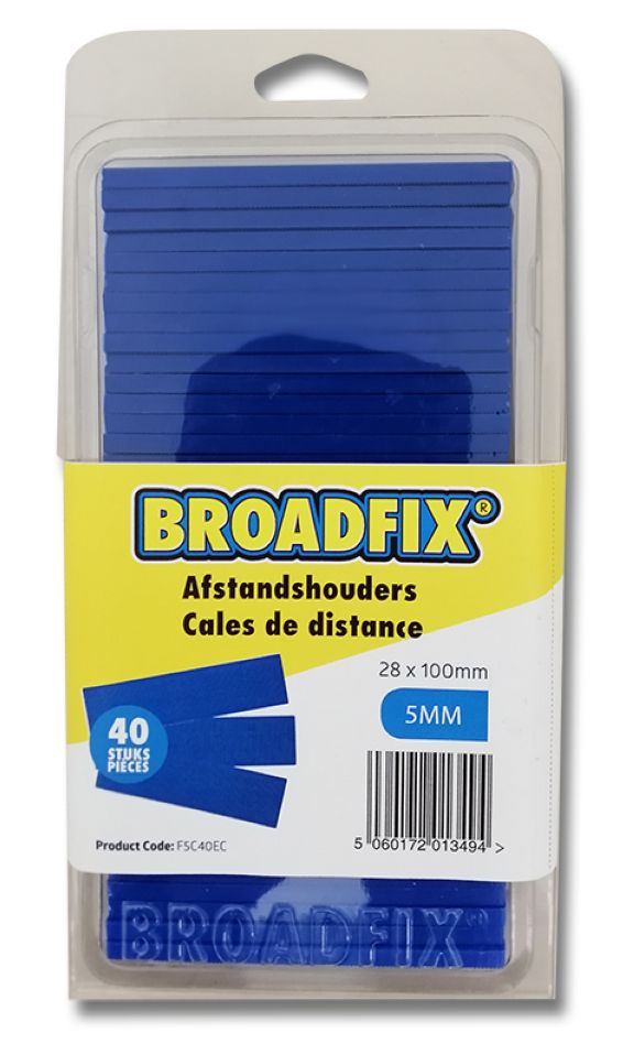 Cales plates BROADFIX F5C40EC 100 x 28 mm, 4 mm, 50 pièces