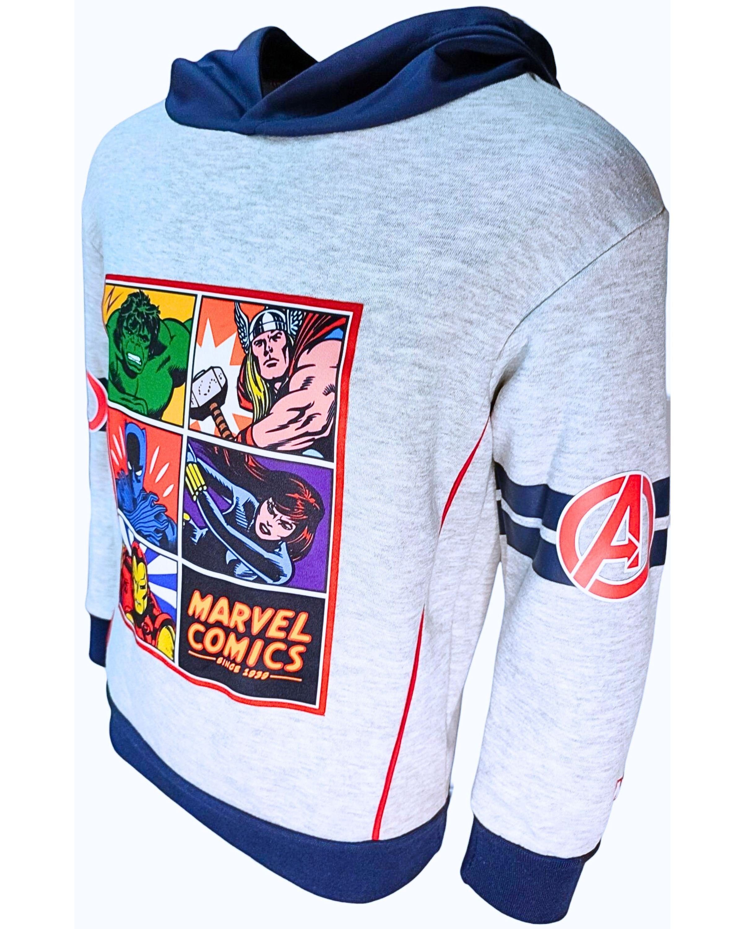 The AVENGERS Hoodie Marvel Jungen Kapuzenpullover - Retro Comic Stil