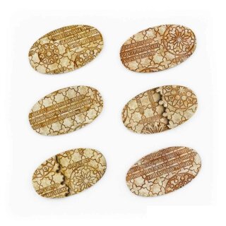 Cathedral 75 x 42mm Oval - Base Toppers (6)