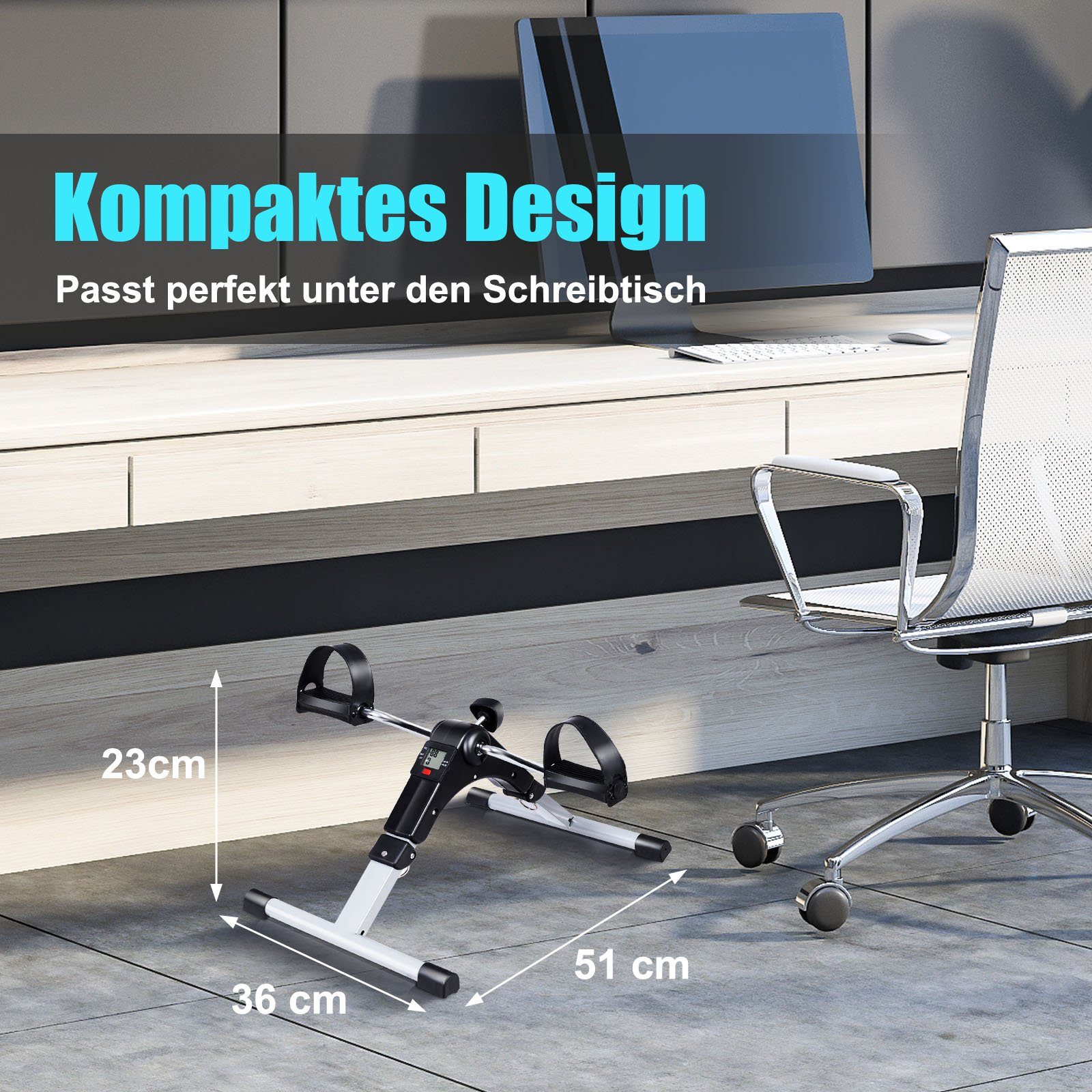 COSTWAY Heimtrainer Up-Down-Stepper, mit Einstellbarer Magnetwiderstand