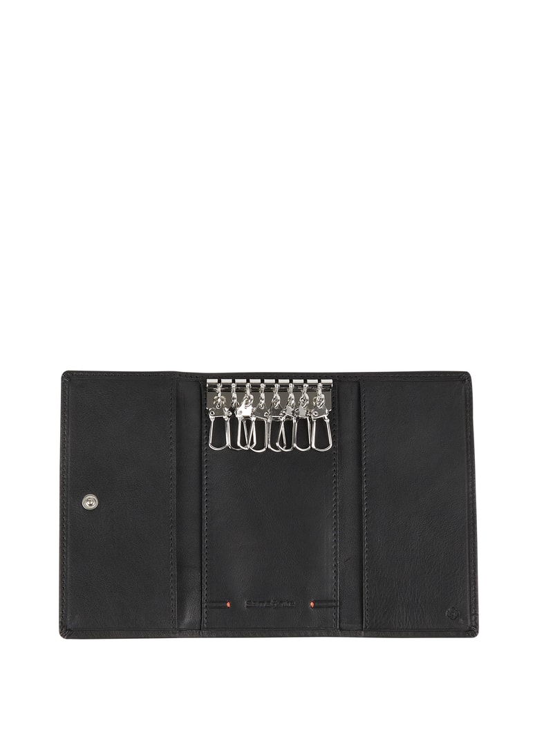 Schlüsseletui aus Leder Modell 'Simpla' in schwarz