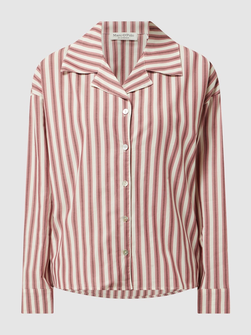 Pyjama-Oberteil aus Baumwolle in bordeaux rot