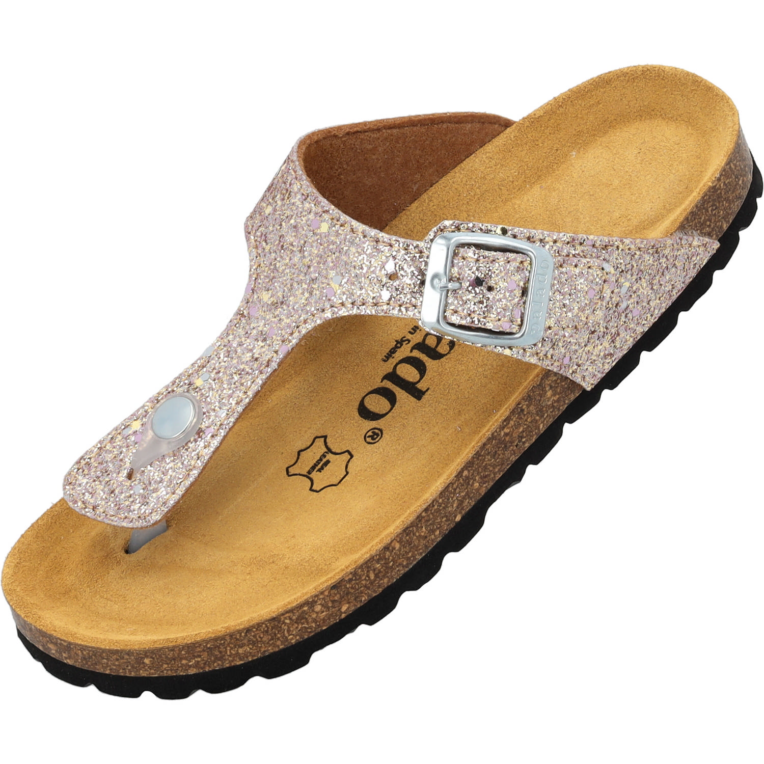 Palado Kids Kos G Glitzer, Zehentrenner, Kinder, Rosegold