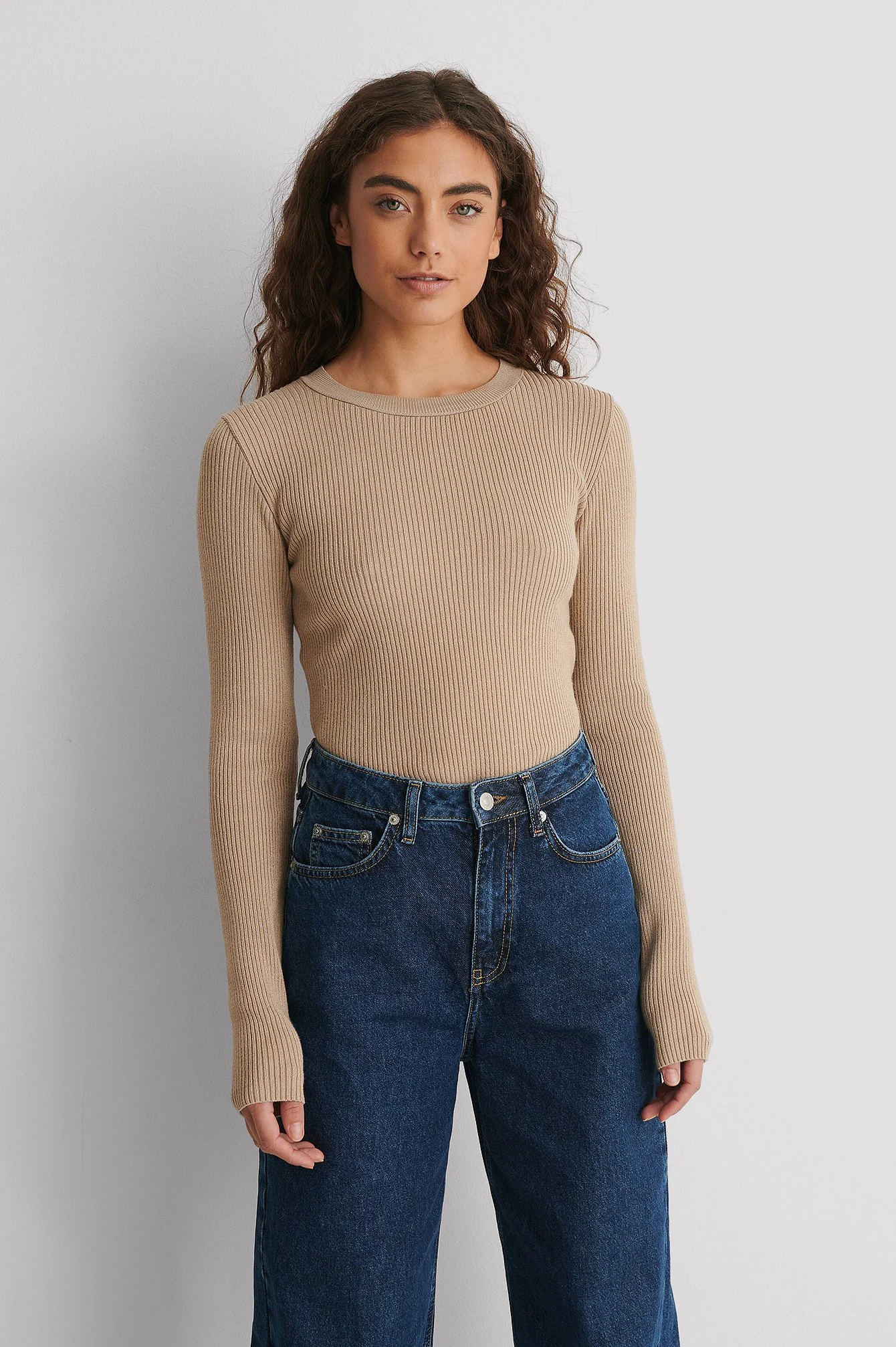 Gerippter Pullover