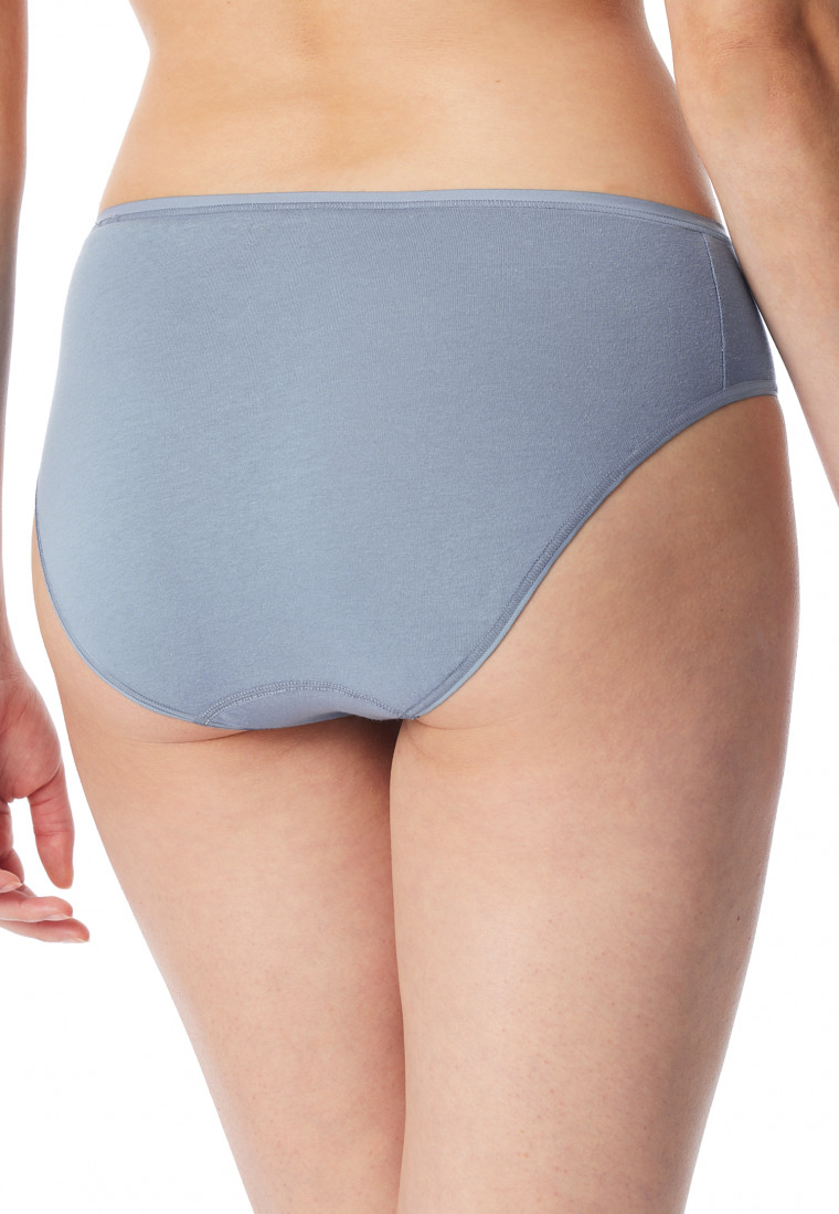 Slips 2er-Pack Organic Cotton schwarz/graublau - 95/5