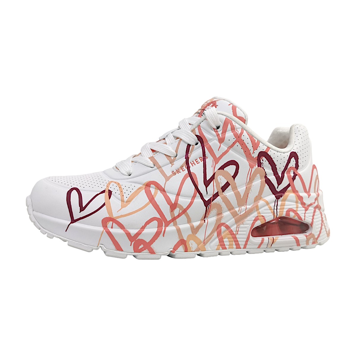 Skechers Uno- Spread The Love 155507 Weiß WCRL white/ hot coral