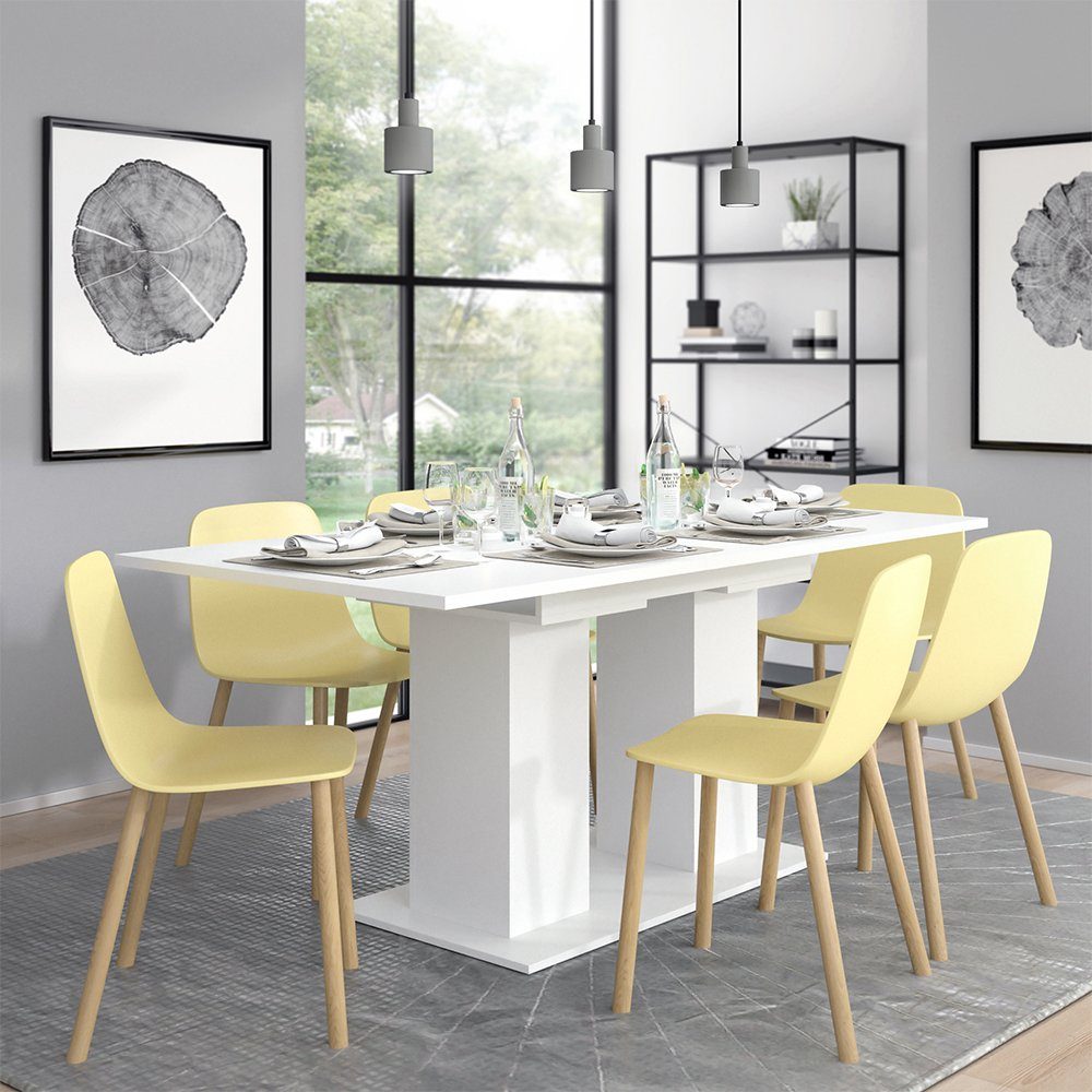 Vicco Esstisch Esszimmertisch ausziehbar DIX 140 - 180 cm Weiß