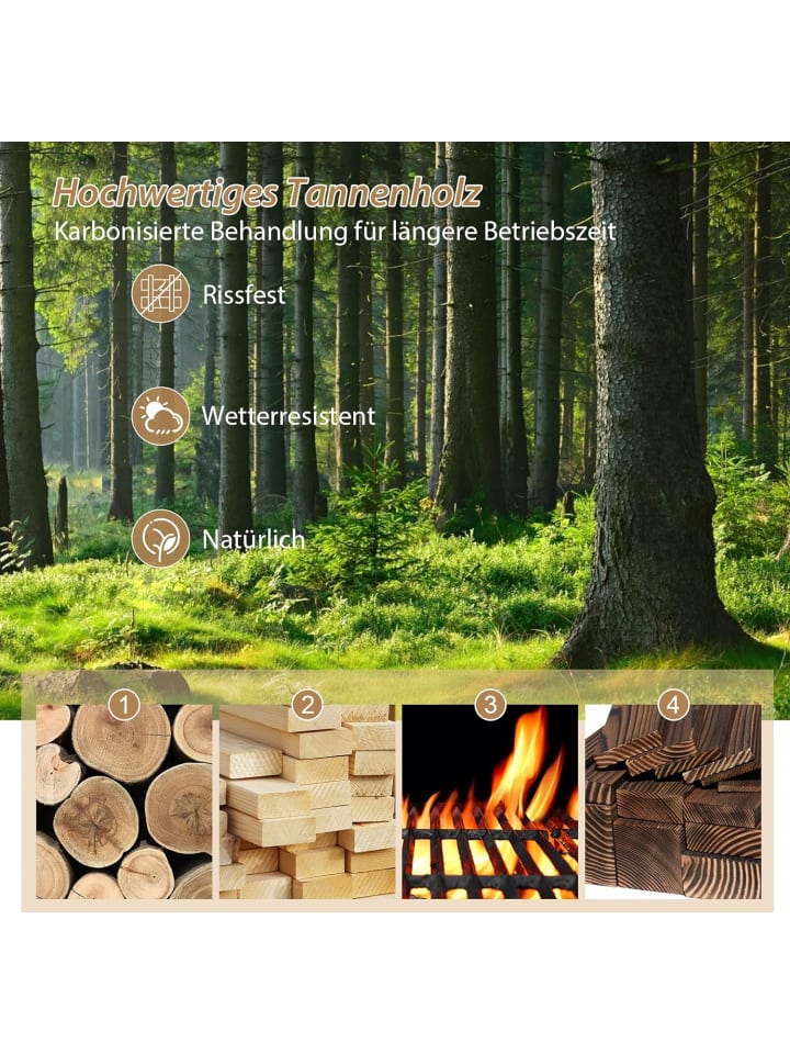 COSTWAY Gartenbrücken in Braun günstig kaufen onesize