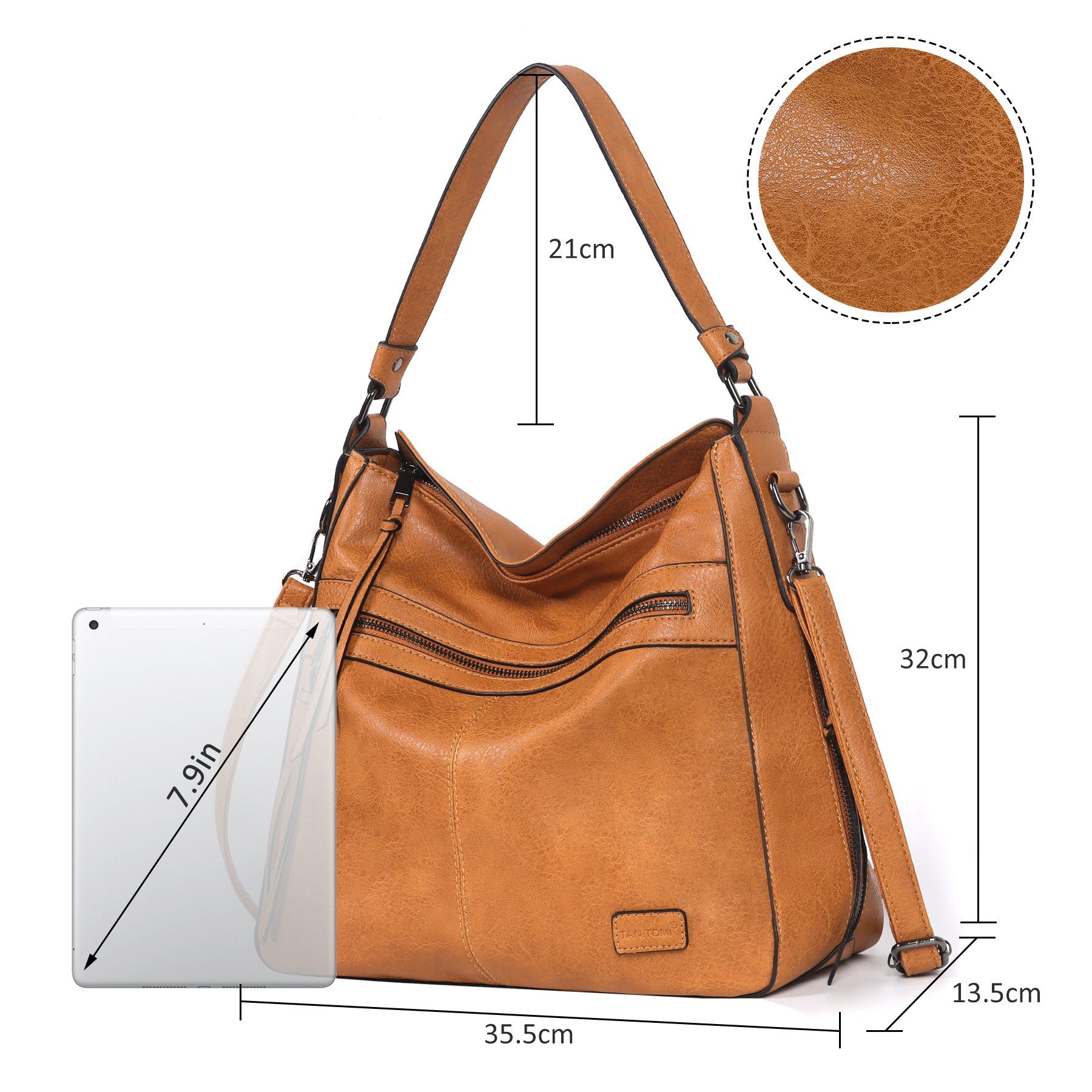 TAN.TOMI Handtasche Damen Schultertasche Groß Shopper Synthetisches-Lederhandtasche, Handtaschen Umhängetasche Damen Taschen