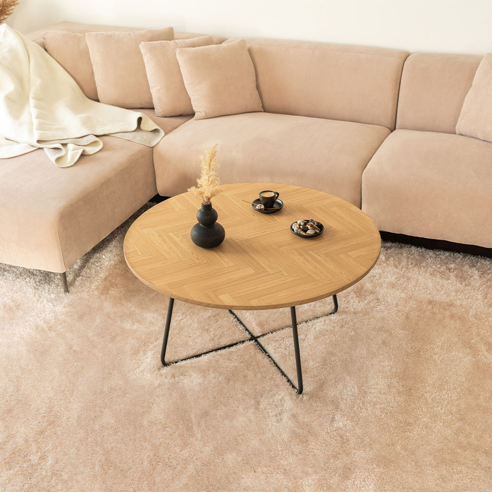 Home Deluxe HOME DELUXE Couchtisch Rund NOVARA -  Dark Oak