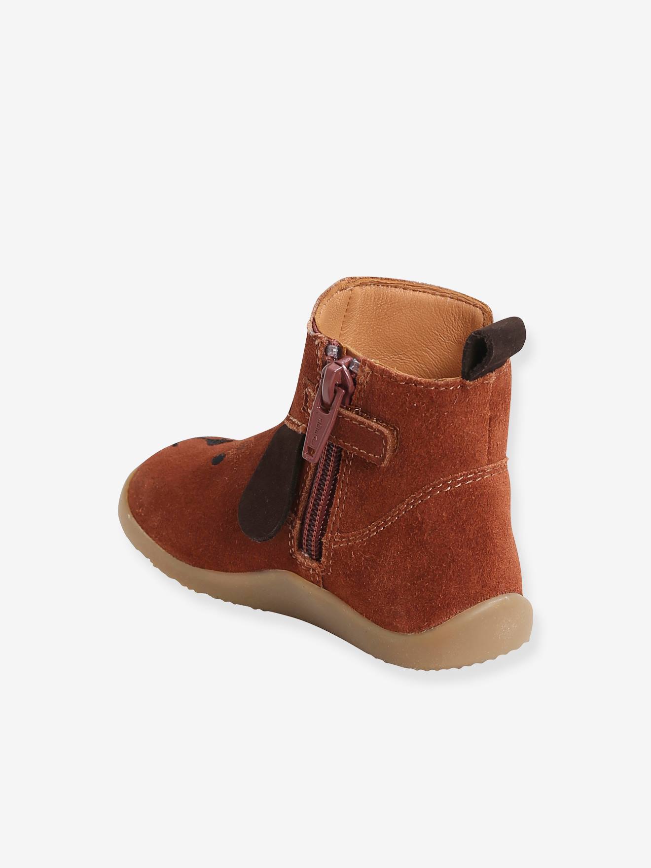 Vertbaudet Jungen Baby Lauflern-Boots - braun