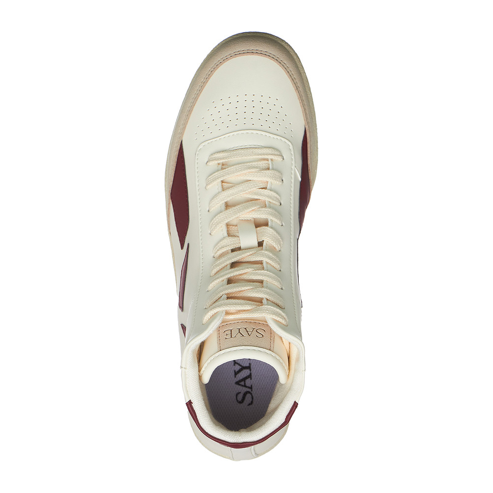 SAYE Modelo 89 Vegan Hi Women M89H-01-VGARNET / weiss