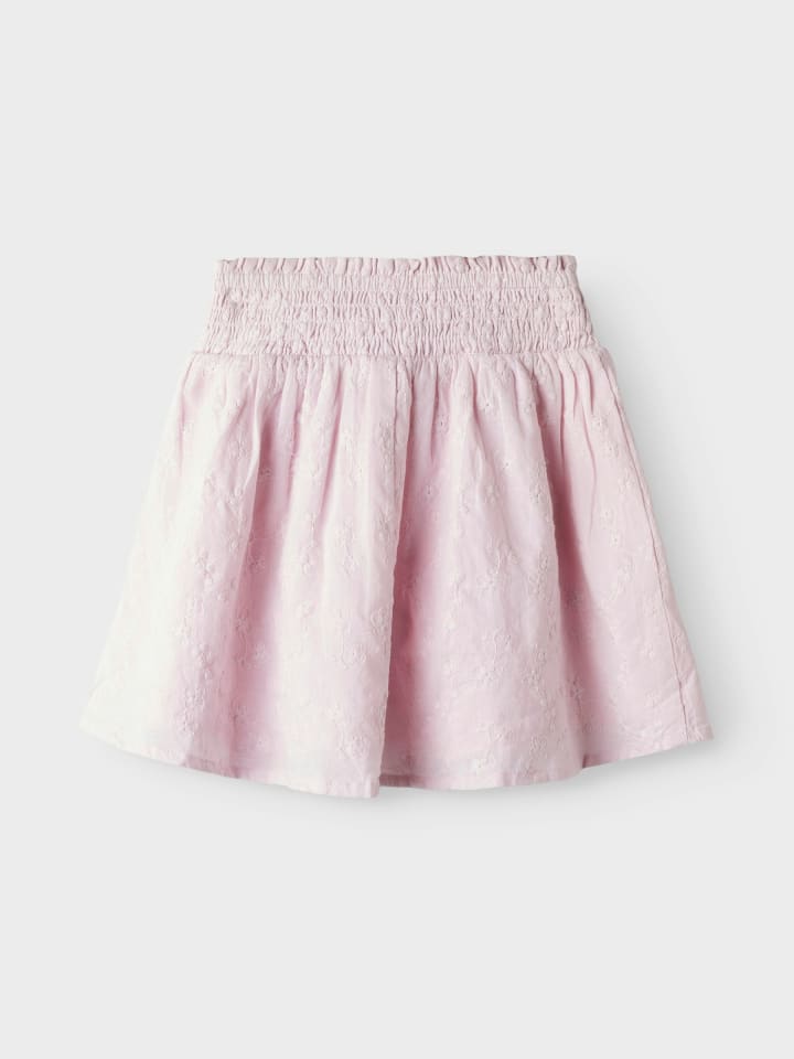 name it Rock mit Stickerei und elastischem Smokbund in Rosa günstig kaufen