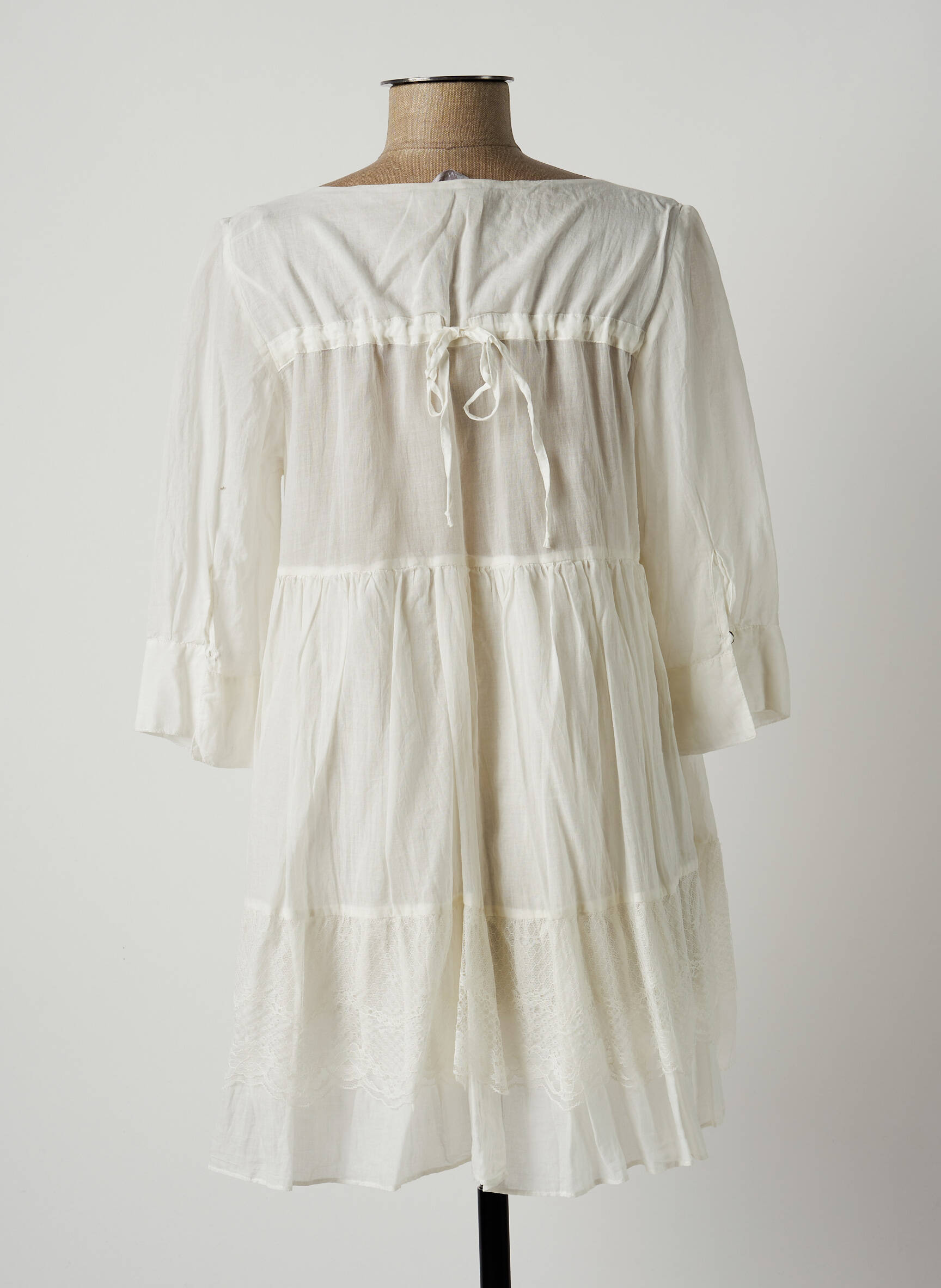 Lauren Vidal Tuniquemanchelongue Femme couleur blanc