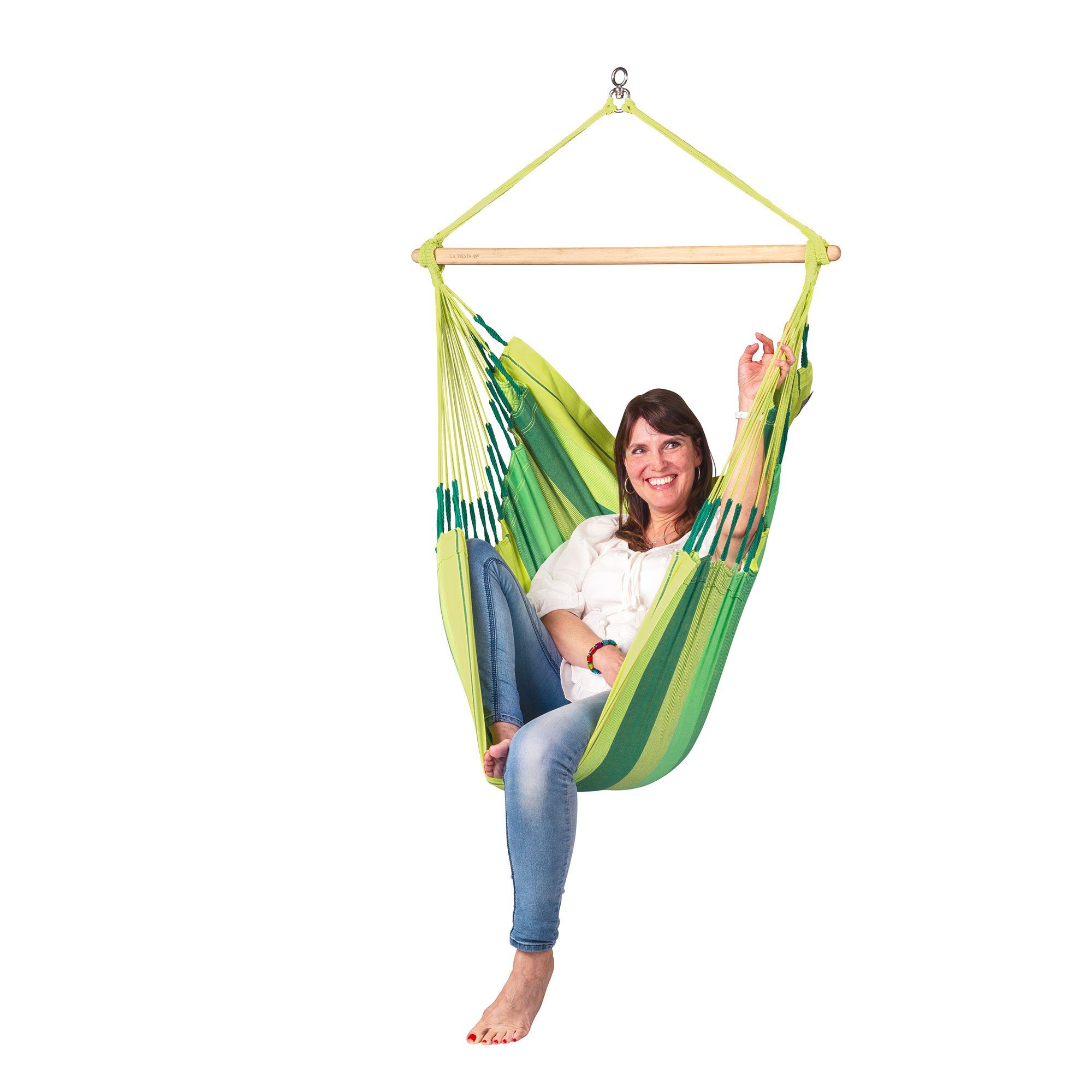 La Siesta Hängestuhl Hängestuhl Hängesessel HABANA Jungle - Basic aus Bio-Baumwolle La Sies, Hochwertige Qualität