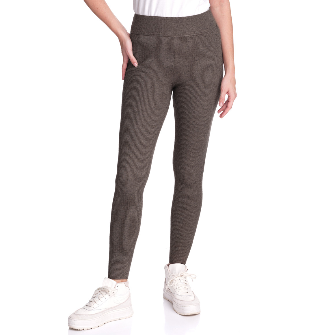 Damen Loungewear-Leggings in Ripp-Optik
